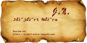 Jójárt Nóra névjegykártya