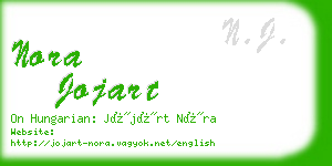 nora jojart business card